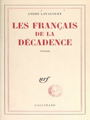 cover image of Les Français de la décadence